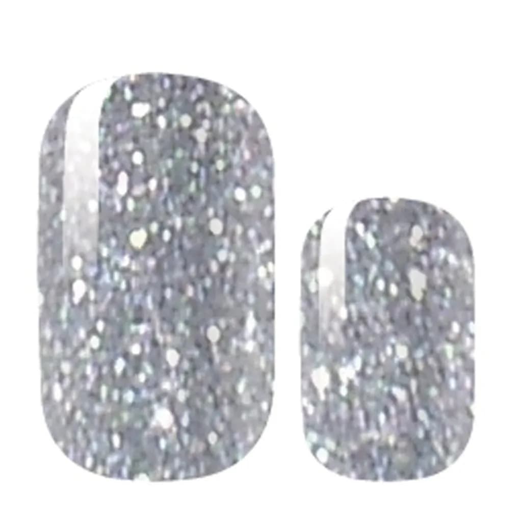 Silver Sparkle Nail Polish Strips