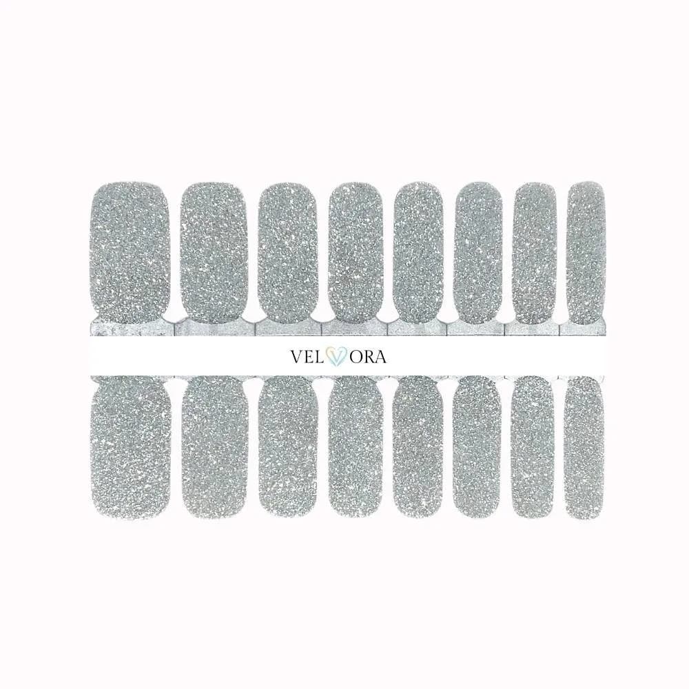 Silver Sparkle Nail Polish Strips