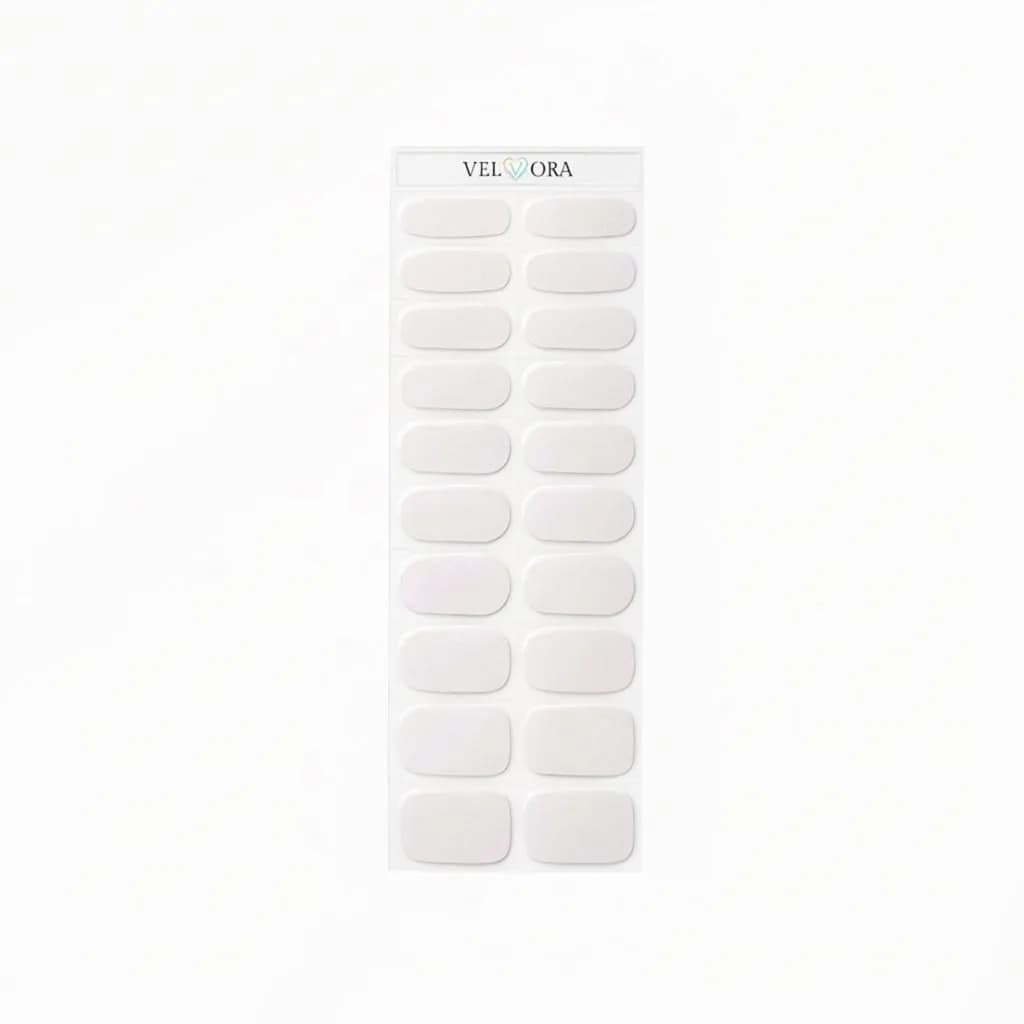 Snow Pearl - Semi-Cured Gel Nail Strips Velvora