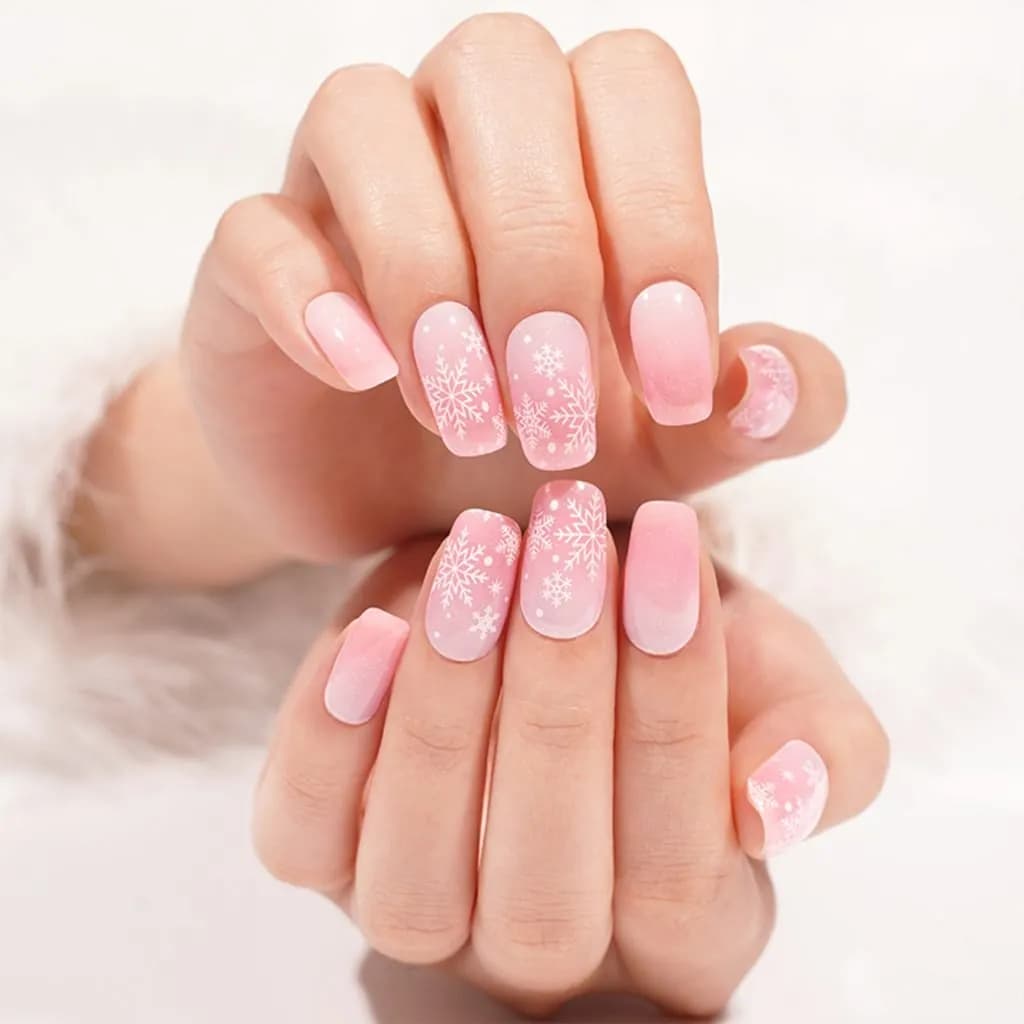 Snowflake Ombre Semi-Cured Gel Nail Strips