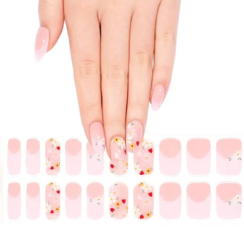 Strawberry Fields – Semi-Cured Gel Nail Strips