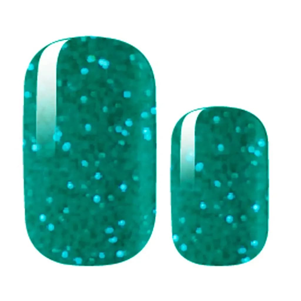 Teal Twinkle Nail Polish Strips