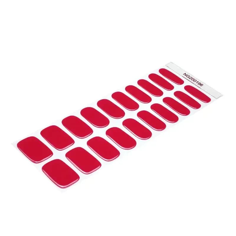 Wild Orchid raspberry pink gel nail strip sheet, angled view