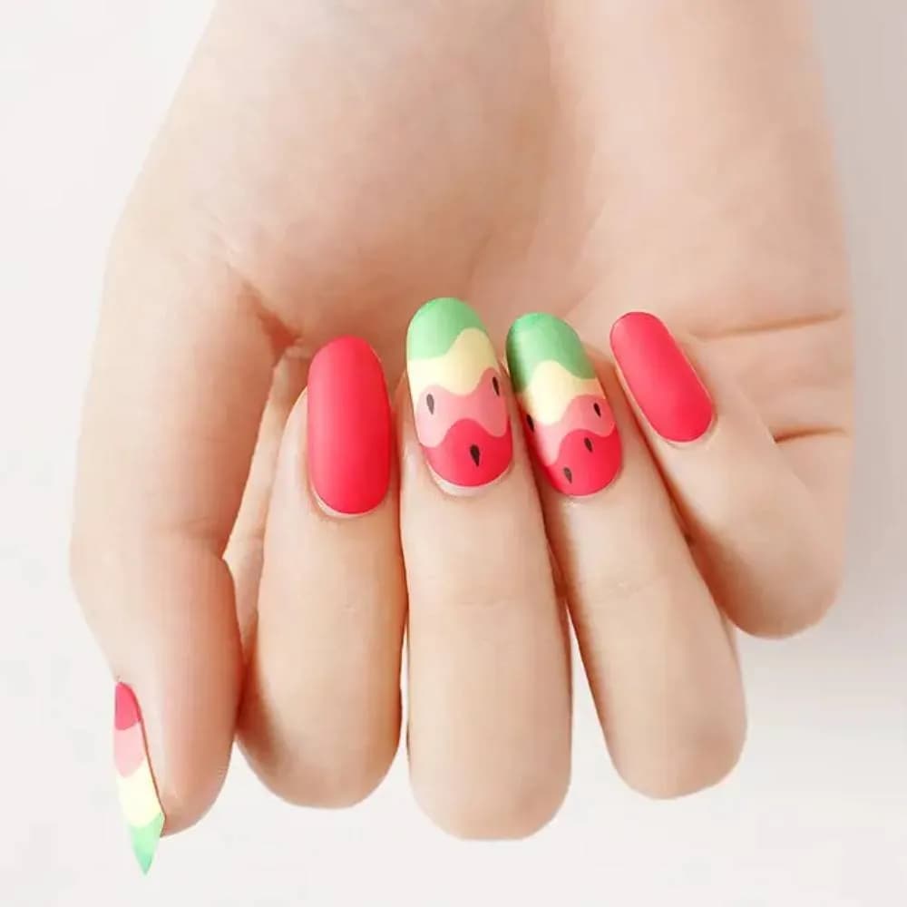 Wild Watermelon – Semi-Cured Gel Nail Strips