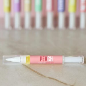 velvora 3 ml peach cuticle oil pen – coconut oil nail conditioner hydrates dry cuticles after gel nail remover wraps
