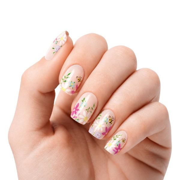 Bee Blossom - Semi-Cured Gel Nail Strips