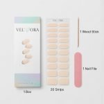 Gel nail wraps colour nude by Velvora