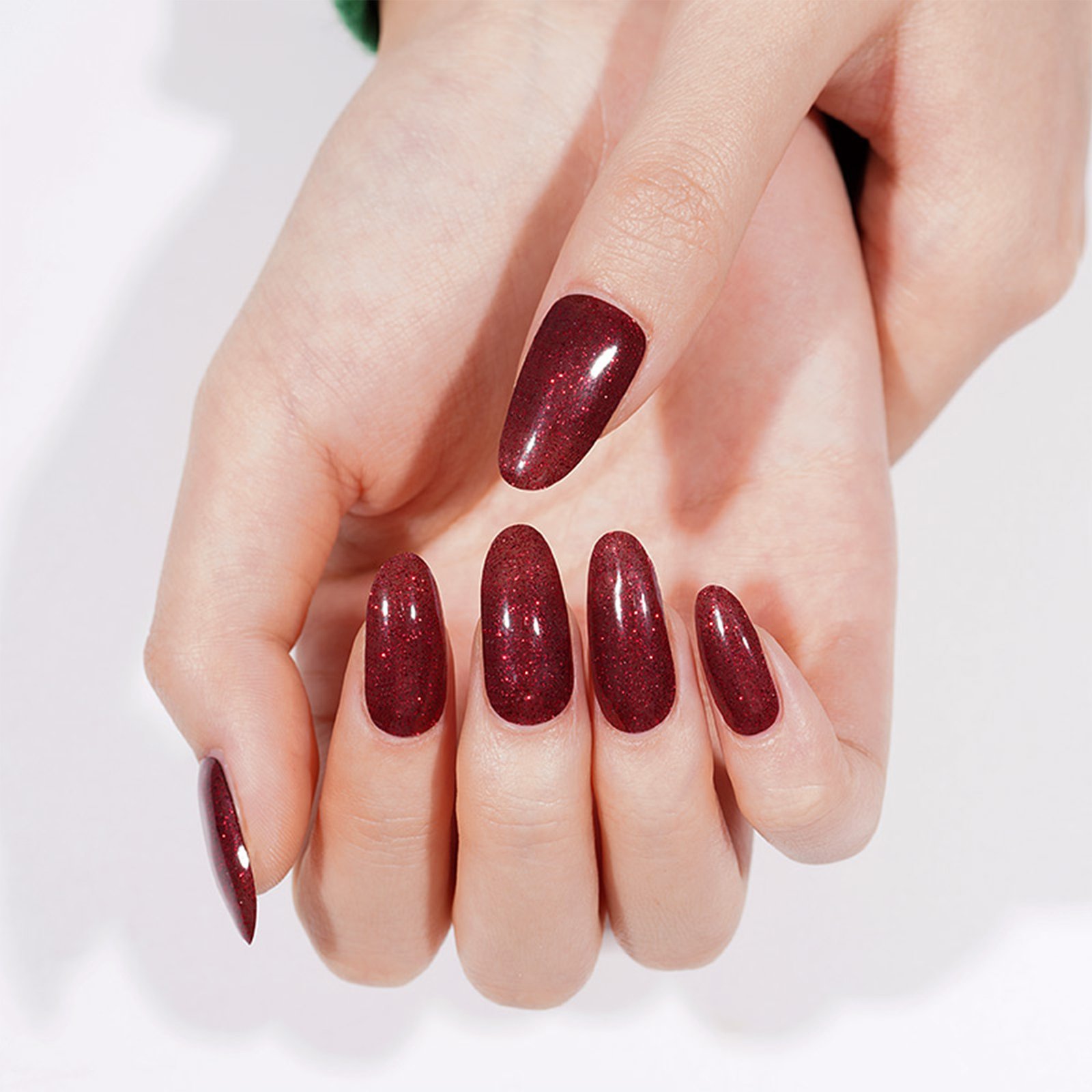 Glitter Rouge Gel Wraps Velvora