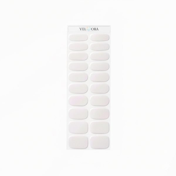 Snow Pearl - Semi-Cured Gel Nail Strips Velvora