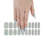 Velvora Holographic Silver Gel Nail Strips