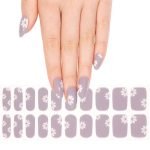 Lilac Daisies - Semi-Cured Gel Nail Strips - Image 4