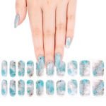 Crystal Blue - Semi-Cured Gel Nail Strips - Image 4