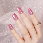 Holographic Pink - Semi-Cured Gel Nail Strips - Image 3