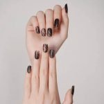 Midnight Marble - Semi-Cured Gel Nail Strips - Image 2