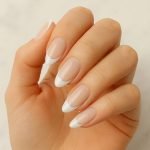 Silver Lined French Tip - Semi-Cured Gel Nail Strips - Image 2