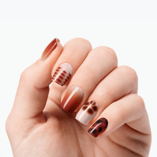 Amber Bloom Semi-Cured Gel Nail Strips