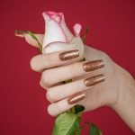 Bronze Glitter - Semi-Cured Gel Nail Strips - Image 4