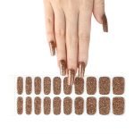 Bronze Glitter Gel Nail Wraps