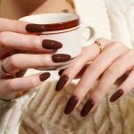 Chocolate Brown Semi-Cured Gel Nail Strips - Image 4