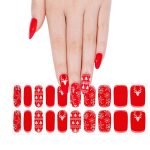 Holiday Red Semi-Cured Gel Nail Strips - Image 2