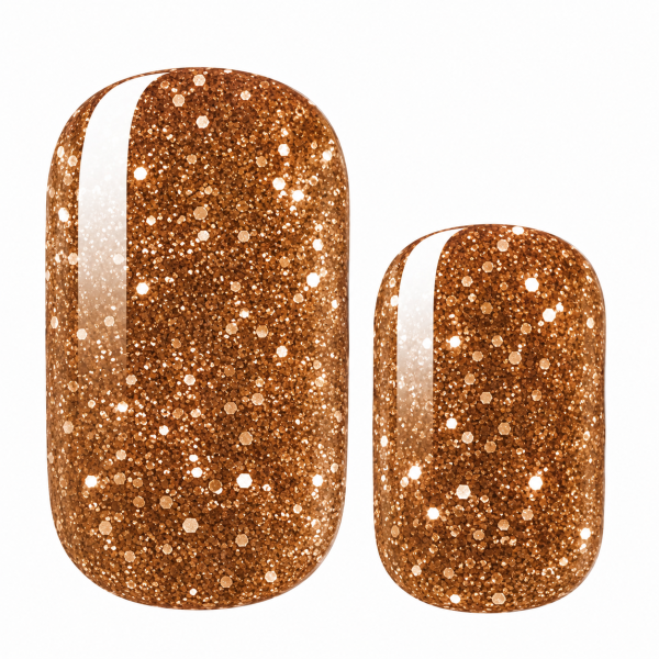 Copper Glitter Nail Polish Strips UK Velvora