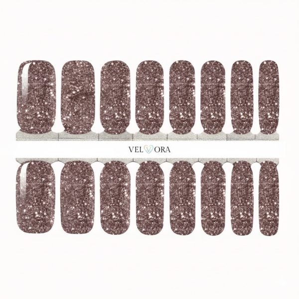 Copper Glitter Nail Polish Wraps