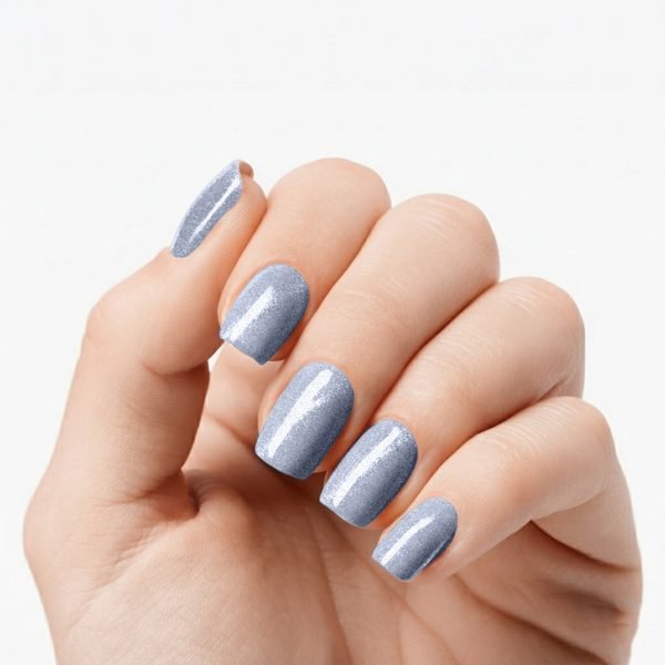 Frosty Blue Cat-Eye Gel Nail Strips