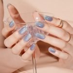 Frosty Blue Gel Nail Wraps