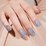 Frosty Blue Gel Nail Wraps UK Velvora
