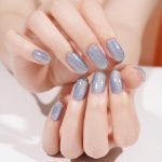Frosty Blue - Semi-Cured Gel Nail Strips Velvora