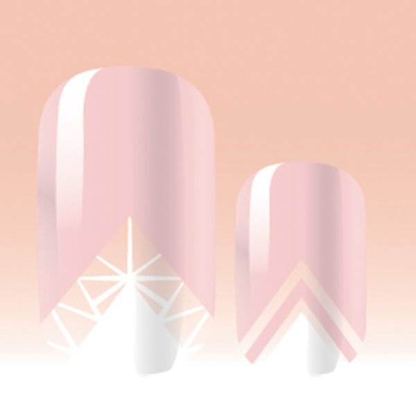 Geo Pink Nail Polish Strips Velvora