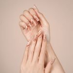 Gingerbread Swirl - Semi-Cured Gel Nail Wraps