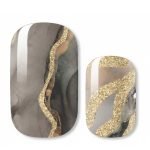 Golden Marble Nail Polish Strips Velvora