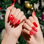 Holiday Red Semi-Cured Gel Nail Strips - Image 6