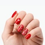 Holiday Red Semi-Cured Gel Nail Strips