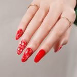 Holiday Red Semi-Cured Gel Nail Strips - Image 5