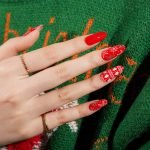 Holiday Red Semi-Cured Gel Nail Strips - Image 4
