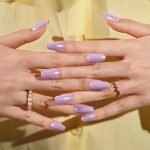 Lavender Pearl Semi-Cured Gel Nail Strips - Image 5