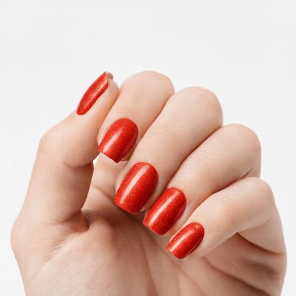 Red Glow Semi-Cured Gel Nail Strips
