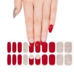 Scarlet Sparkle Semi-Cured Gel Nail Strips - Image 3