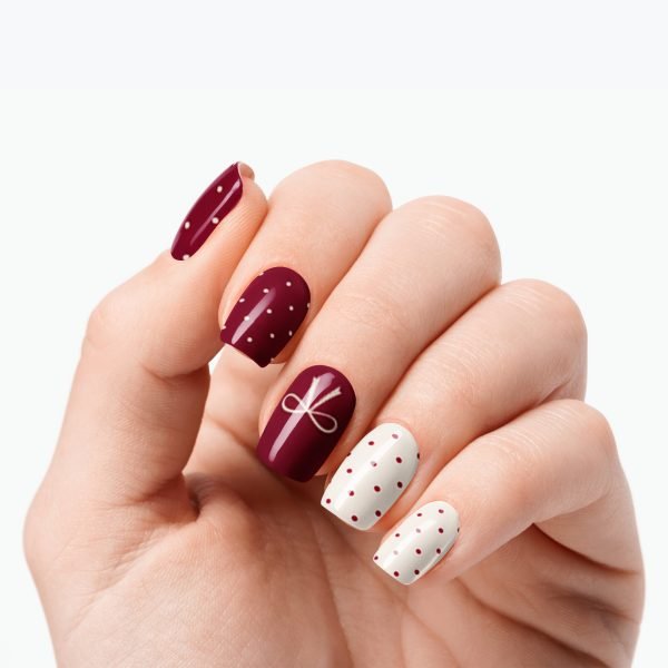 Polka Bows Semi-Cured Gel Nail Strips