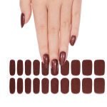 Chocolate Glitter Semi-Cured Gel Nail Strips - Image 2