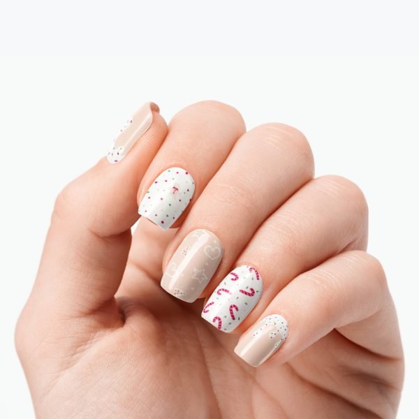 Candy Cane Lane Semi-Cured Gel Nail Strips