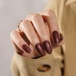 Chocolate Glitter Semi-Cured Gel Nail Strips - Image 4