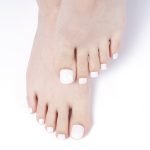 Classic White Semi-Cured Pedicure Gel Nail Strips - Image 3