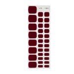 Deep Merlot Semi-Cured Pedicure Gel Nail Strips - Image 2