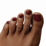 Deep Merlot Semi-Cured Pedicure Gel Nail Strips