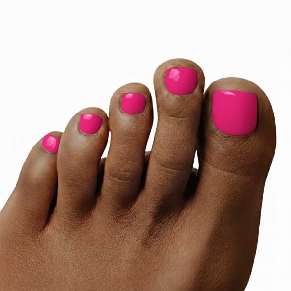 Electric Pink Semi-Cured Pedicure Gel Nail Strips
