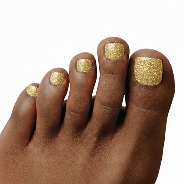 Gold Rush Semi-Cured Pedicure Gel Nail Strips