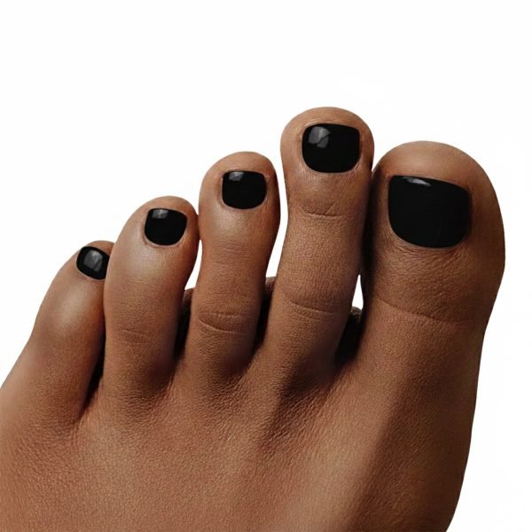 Noir Nights (Black) Semi-Cured Pedicure Gel Nail Strips